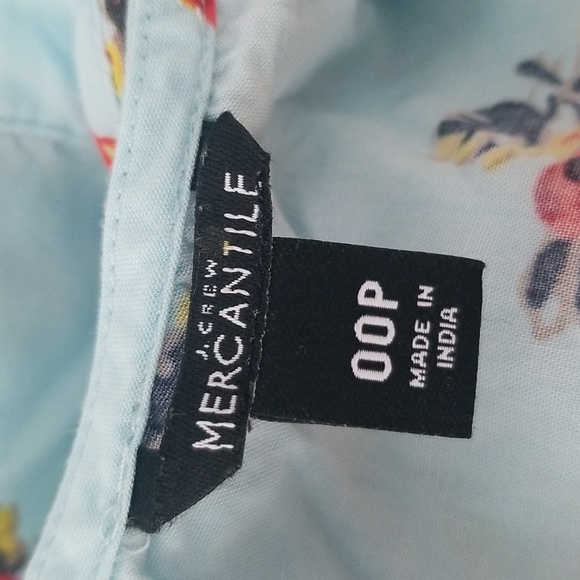J.Crew Mercantile Sky Blue Flower Print Mock Wrap Dress - Picture 5 of 5